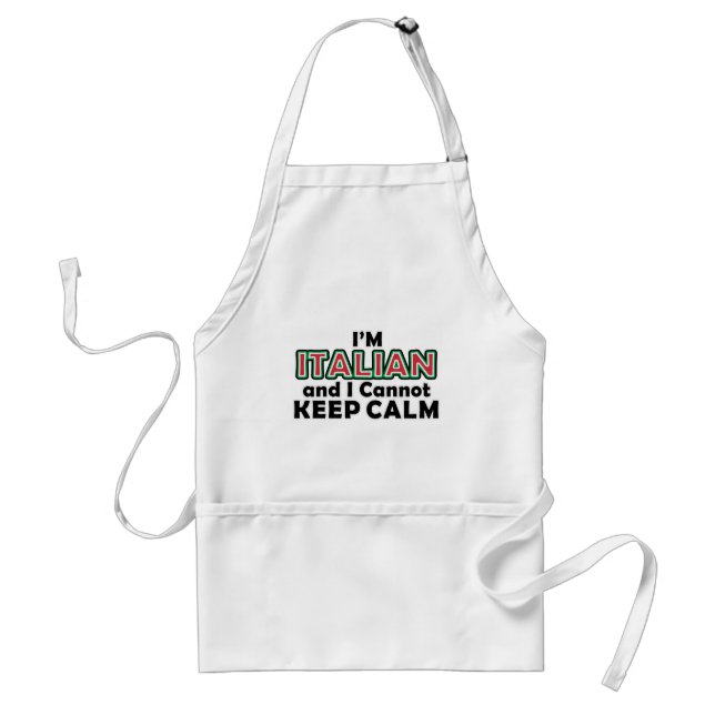 Keep Calm Italians Adult Apron (Front)