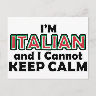 Keep Calm Italians Postcard