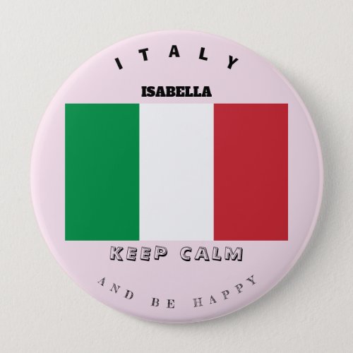 Keep Calm  Italy Flag Button