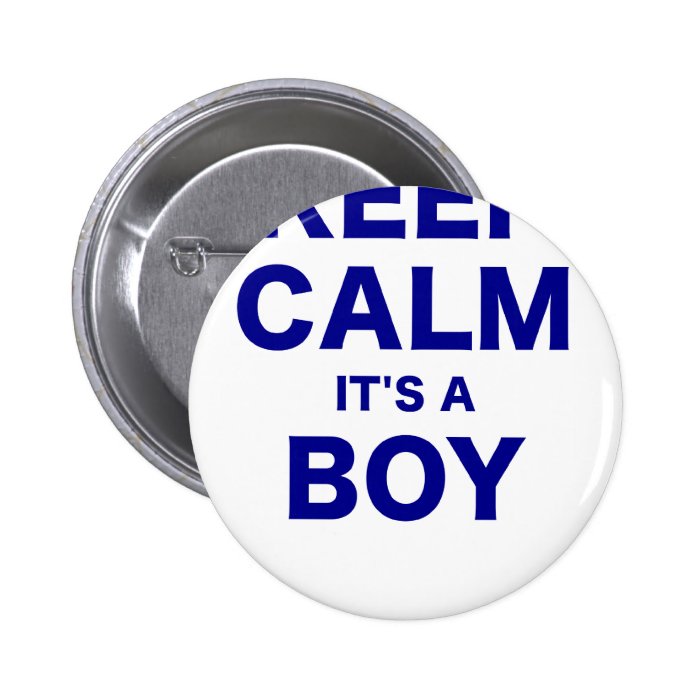 Keep Calm Its a Boy Buttons