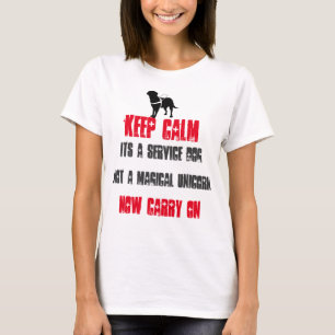 Keep Calm Its A Service Dog T-Shirt