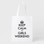 Keep calm it&#39;s girls weekend funny shopping bag