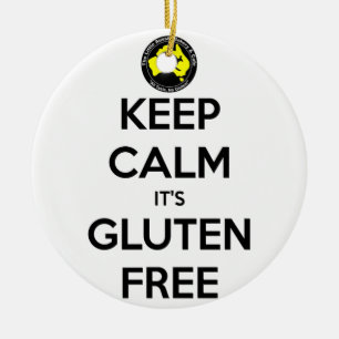 Keep Calm it's Gluten Free Ceramic Ornament
