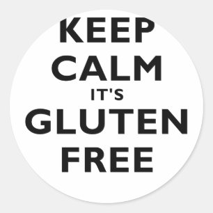 Keep Calm Its Gluten Free Classic Round Sticker