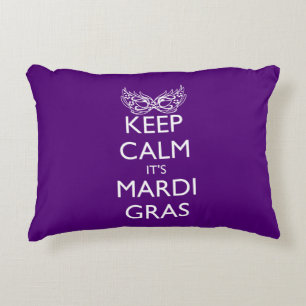 KEEP CALM IT'S MARDI GRAS SEASON ACCENT PILLOW