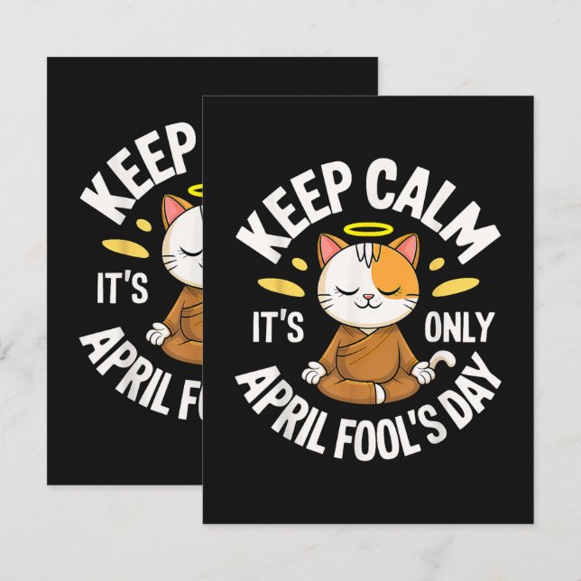Keep Calm it's only April Fool's Day Card (Front/Back)