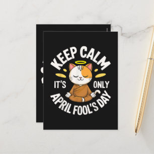 Keep Calm it's only April Fool's Day Holiday Postcard