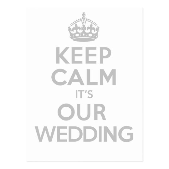 KEEP CALM its OUR WEDDING Postcard