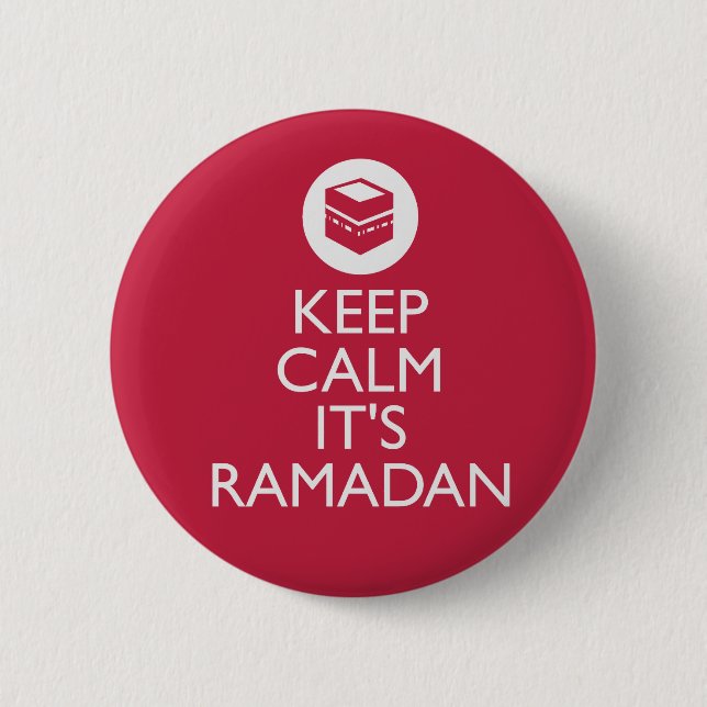 keep calm its ramadan pinback button (Front)
