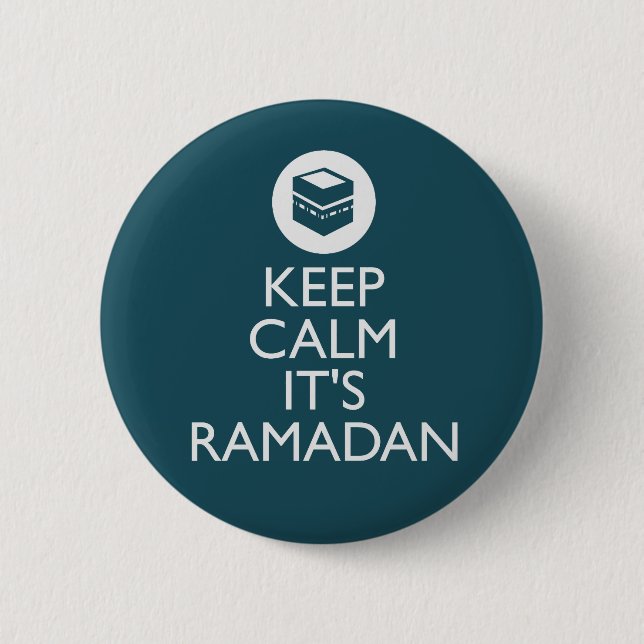 keep calm its ramadan pinback button (Front)