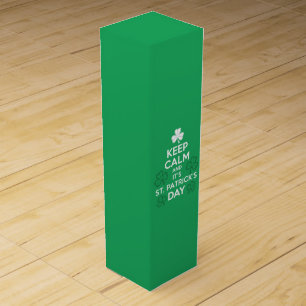 Keep Calm It's St Patricks Day Irish Wine Box