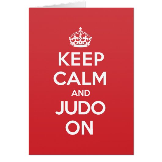 Keep Calm Judo Greeting Note Card (Front)