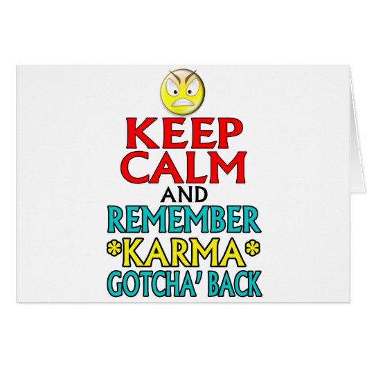 Keep Calm -- Karma Cards (Front Horizontal)