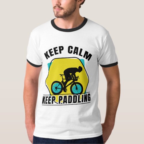 Keep Calm Keep Paddling Mens  T_Shirt