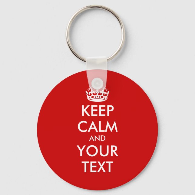 Keep calm keychains | Customizable template (Front)