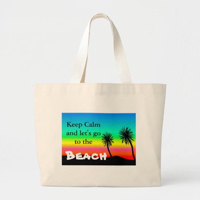 Keep Calm Large Tote Bag (Front)