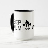 Keep Calm & Lift Weights mug - choose style (Front Left)