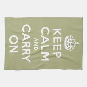 Keep Calm Light Green Kitchen Towel