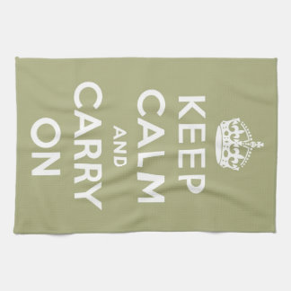 Keep Calm Light Green Kitchen Towel