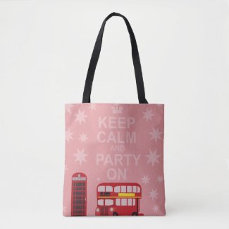 Keep Calm London Party On Fun Art