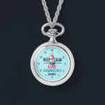 Keep Calm Love Gymnastics Beautiful Gymnast Watch<br><div class="desc">Funny Keep Calm and Love Gymnastics watch for a gymnastics coach to gift to her girls on her competitive team before a tumbling competition. A cute gymnast wristwatch present.</div>