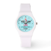 Keep Calm Love Gymnastics Cute Custom Gymnast