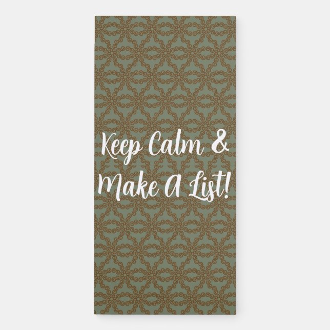 Keep Calm & Make A List Magnetic Notepad (Front)
