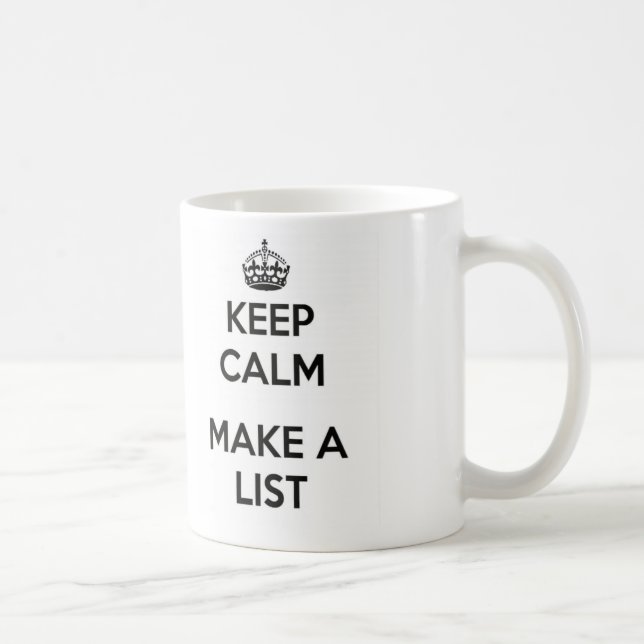 Keep Calm Make List Mug (Right)