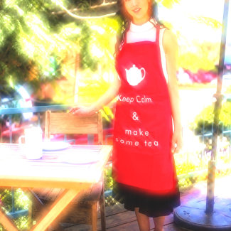 Keep  Calm - make tea  Apron