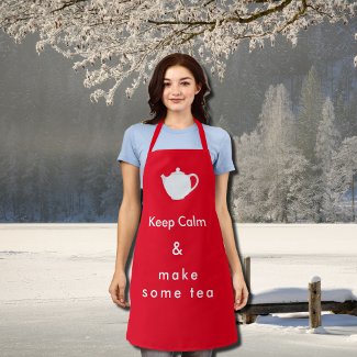 Keep  Calm - make tea  Apron