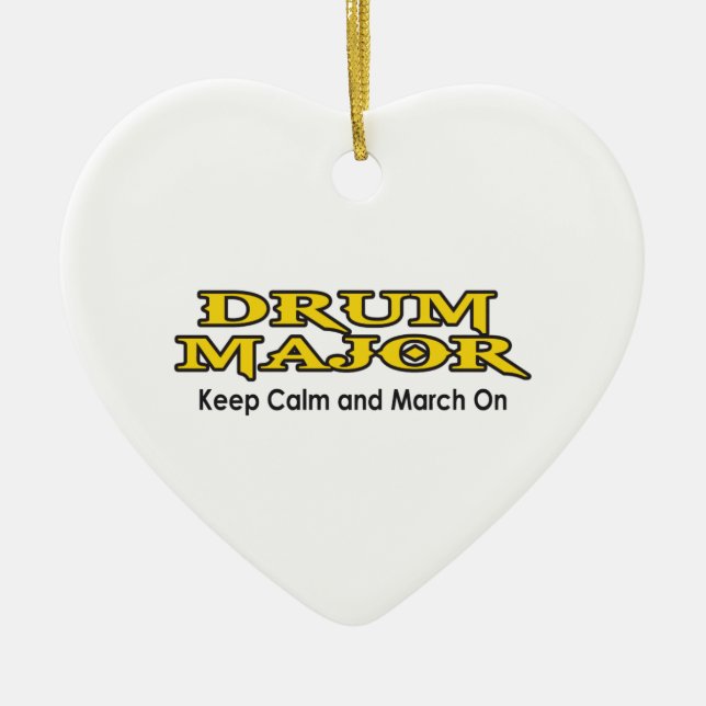 KEEP CALM MARCH ON CERAMIC ORNAMENT (Front)
