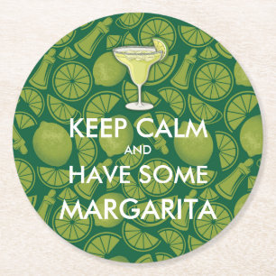 Keep Calm - Margarita Round Paper Coaster