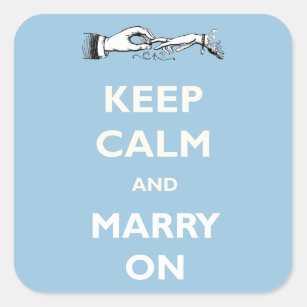 Keep Calm Marry On Wedding Stickers