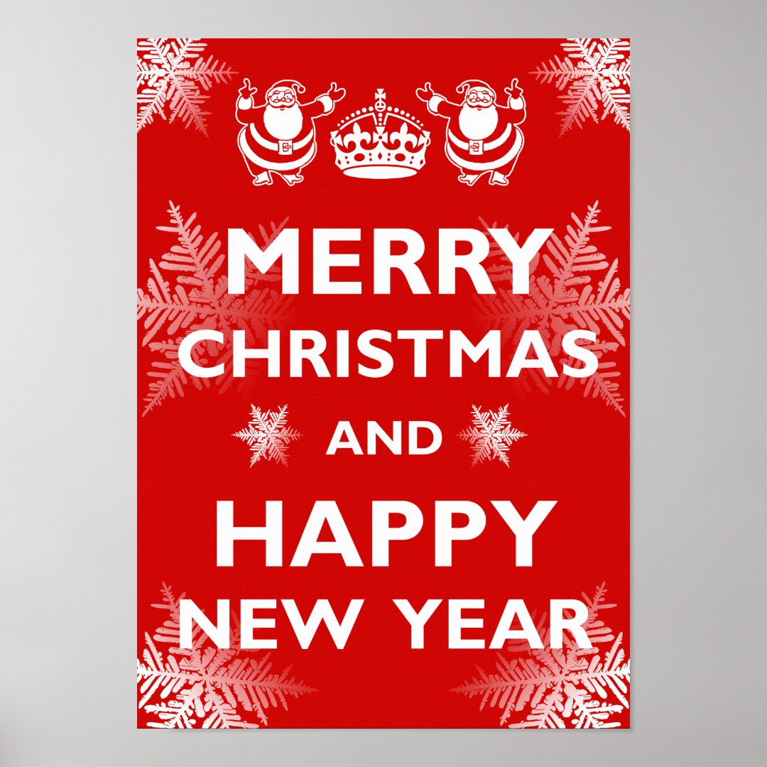 Keep Calm Merry Christmas Poster Zazzle