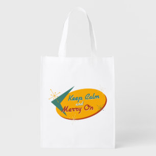 Keep Calm & Merry On Grocery Bag
