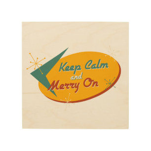 Keep Calm & Merry On Wood Wall Art