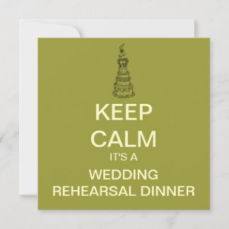 KEEP CALM Mod Rehearsal Dinner Invitation (Square)