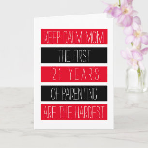 Keep Calm Mom... Sarcastic ♥ Funny Mother's Day Card