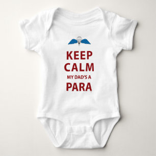 KEEP CALM MY DAD'S A PARA BABY BODYSUIT