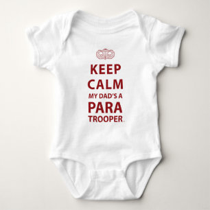 KEEP CALM MY DAD'S A PARATROOPER BABY BODYSUIT