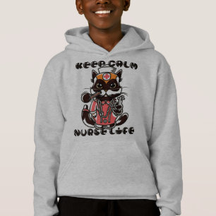 Keep Calm - Nurse Life Cat Hoodie