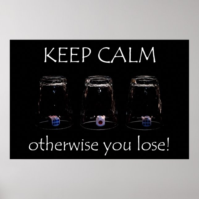 Keep calm otherwise you lose poster (Front)