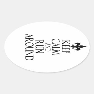 Keep Calm Oval Sticker