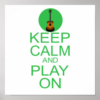 Keep Calm Parody Guitar Poster