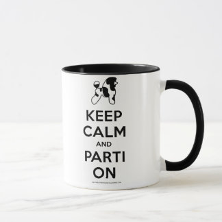 Keep Calm Parti On Poodle Mug