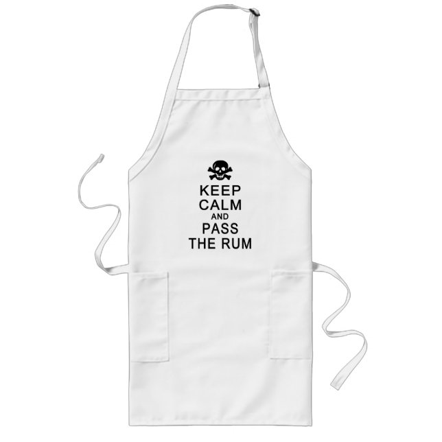 Keep Calm & Pass The Rum apron - choose style (Front)