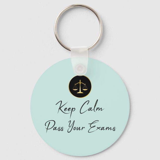 Keep Calm. Pass Your Exams Keychain (Front)