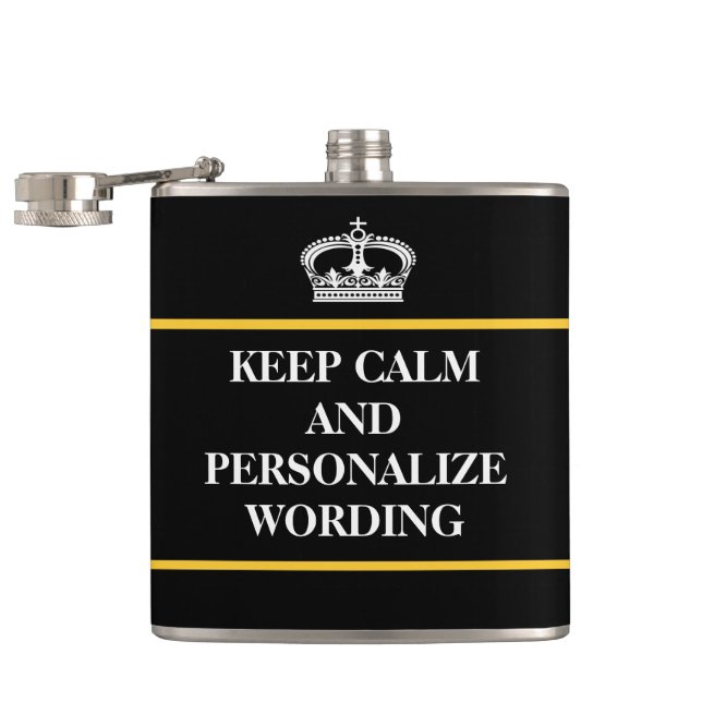 Keep Calm Personalize online template Flask (Opened)