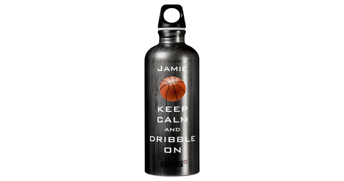 Keep Calm Personalized Basketball Water Bottle Zazzle Com