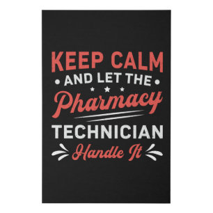 Keep Calm Pharmacy Technician Handle It Pharmacist Faux Canvas Print